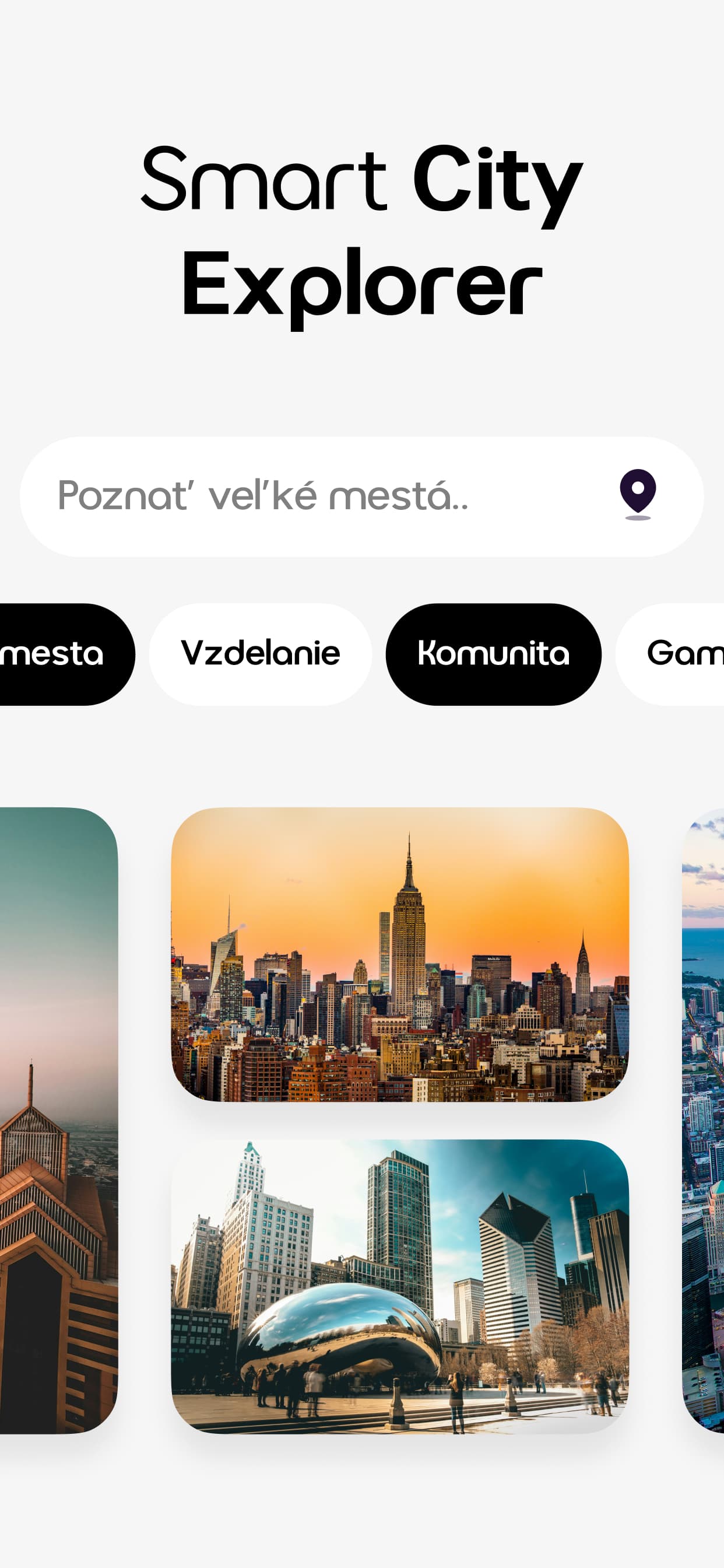Smart City Explorer — Available for Android and iOS (2/5)
